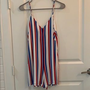 Red white and blue romper